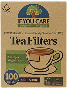 Filtre de ceai scurte, nealbite, fara clor, compostabile, 100buc, If You Care                       -                                  106850