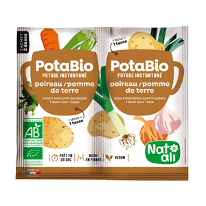 Supa instant cu praz, cartofi si legume bio 2 buc x 8.5g 17g Nat-ali   -                                  106657