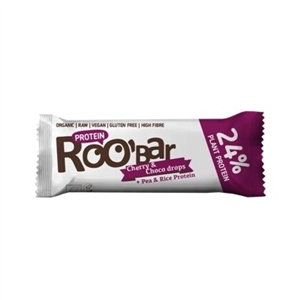 Baton proteic cirese ciocolata raw eco 40g Roobar                                                   -                                  102604