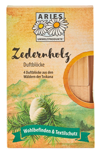 Lemn de cedru parfumat impotriva moliilor 4 bucati x 26g Aries                                      -                                  108517