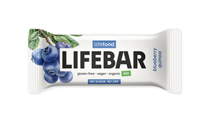 Lifebar baton cu afine si quinoa, raw, bio, 40g                                                     -                                  106479