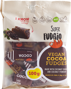 Caramele aroma cacao, bio, 100g, Super Fudgio                                                       -                                  106815