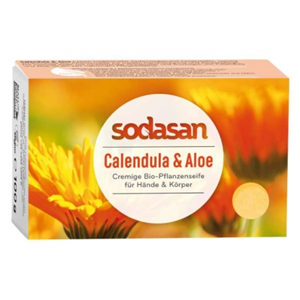 Sapun crema cu galbenele si aloe 100g Sodasan                                                       -                                  102776