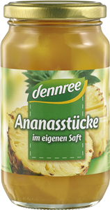 Ananas bucati in suc de ananas bio 350g Dennree                                                     -                                  103334