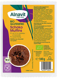 Briose cu ciocolata fara gluten,bio, 140g, 2 buc. Alnavit                                           -                                  104976