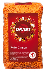 Linte rosie bio 500g DAVERT                                                                         -                                  101440