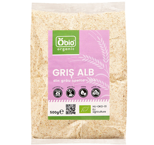 Gris alb din grau spelta bio 500g OBIO                                                              -                                  101034