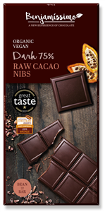 Ciocolata cu cacao nibs bio, 70g, Benjamissimo                                                      -                                  104656