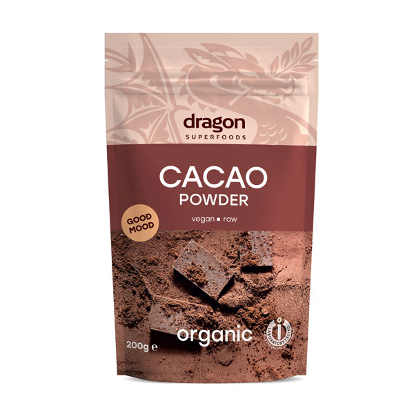              <h1>Cacao pulbere raw bio 200g Criollo</h1> <p>Pudra organica de cacao prezentata de noi este extrasa prin procedee  mecanice, la rece. Nu sunt folositi in procesul de productie solventi,  hexani, cum sunt folositi din pacate la majoritatea pudrelor de cacao de  pe piata.<br />Cacao este unul dintre cei mai puternici antioxidanti.  Adaugati pulberea la prajituri, la bautura de cacao, practic oriunde  aveti nevoie de un gust si o culoarea de ciocolata.:)</p> <p>Produs certificat organic.</p> <p>Gramaj: 200g</p>         