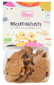 Biscuiti ratuste cu spelta si mere bio 100g Obio                                                    -                                  105057