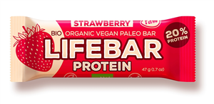 Lifebar baton proteic cu capsuni raw eco 47g                                                        -                                  101050