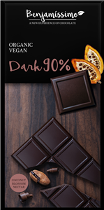 Ciocolata neagra 90% bio, 70g, Benjamissimo                                                         -                                  104657