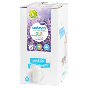 Detergent bio lichid rufe albe si color lavanda 5l Sodasan-                    1518                