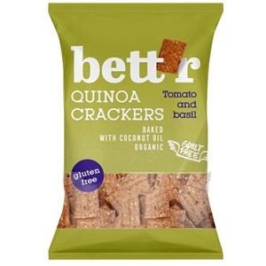 Crackers cu quinoa, rosii si busuioc fara gluten eco 100g Bettr                                     -                                  102609