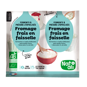 Ferment pentru branza dulce ( cottage cheese ) bio 2 buc x 6g 12g Nat-ali   -                                  106639