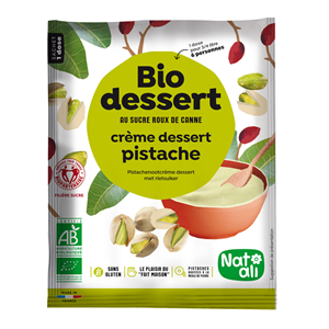 Desert crema cu fistic, bio, 60g, Nat-ali                                                           -                                  106629