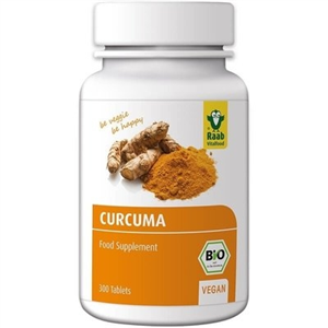 Turmeric (curcuma) bio 300mg, 300 tablete vegane RAAB                                               -                                    1787