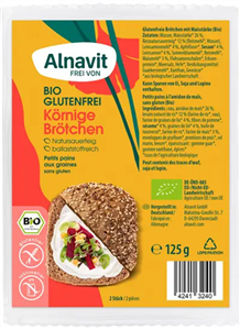 Chifle cu seminte fara gluten, precoapte, bio, 125g, 2 buc. Alnavit                                 -                                  104957