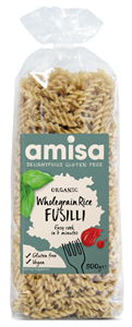 Fusilli din orez integral fara gluten eco 500g Amisa                                                -                                     350