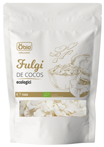 Fulgi de cocos raw bio 150g Obio                                                                    -                                  104277