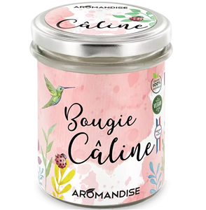Lumanare parfumata naturala Caline (imbratisare), vegana, 150g Aromandise                           -                                  106545