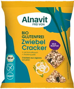 Crackers cu ceapa fara gluten, bio, 75g Alnavit                                                     -                                  104989