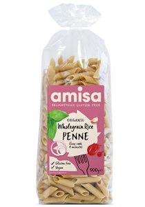 Penne din orez integral fara gluten eco 500g Amisa                                                  -                                     584