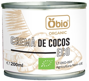 Crema de cocos bio 200ml Obio                                                                       -                                  104747