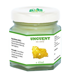 Unguent cu sulf, 45ml, Bios Mineral Plant                                                           -                                  103510