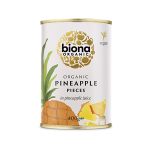 Ananas bucati in suc de ananas eco 400g Biona                                                       -                                  101977