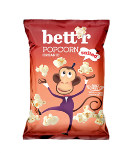 Popcorn cu sare bio 60g Bettr                                                                       -                                  103890