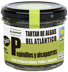 Tartar de alge marine cu castraveti murati si capere bio 100g Algamar                               -                                  104594