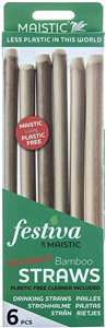 Pai din bambus pentru baut, plastic free, set 6 buc, Maistic                                        -                                  104152