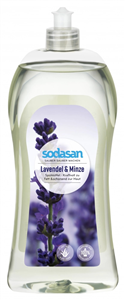 Detergent vase lichid bio lavanda si menta 1L Sodasan                                               -                                  106339