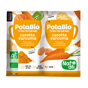 Supa instant cu morcovi, turmeric si legume, bio, 2x 8.5g, Nat-ali                                  -                                  106670