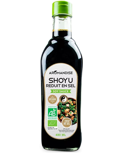 Sos de soya Shoyu cu continut redus de sare bio 480 ml, Aromandise                                  -                                  106573