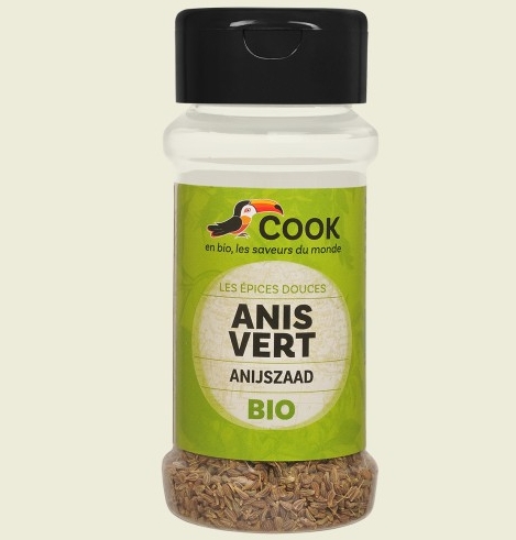 <h2>Anason seminte bio 40g Cook</h2><p>-fara gluten-</p><p>In recipient gata de utilizat (tip solnita), doar presarati peste preparatele culinare. Dupa golire, recipientul se poate refolosi.</p><p>Cook este o marca franceza de condimente bio si esente bio premium, calitatea fiind pe primul loc in procesul de selectie a materiei prime folosite.</p><p><strong>Ingrediente:</strong> anason*.<br />*din agricultura ecologica</p><p><strong>Sugestie de folosire: </strong>ca si condiment in diverse preparate culinare.</p><p>Produs certificat ecologic</p><p>40g</p><p>***Produs importat si distribuit in Romania de Bio Holistic Oradea, importator si distribuitor de produse bio, raw, vegane. Va rugam sa va creati un cont pentru acces la preturi si comenzi, sau sa ne contactati pentru a va trimite oferta noastra comerciala. Va multumim! <br />Produse bio</p>