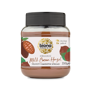 Crema de ciocolata cu lapte si alune de padure bio 350g Biona                                       -                                  101981