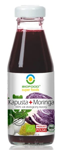 Suc de varza rosie lactofermentata si moringa bio 200ml Biofood                                     -                                  108037