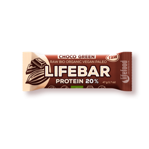 Lifebar plus baton cu ciocolata si proteine raw eco 47g-                                     431