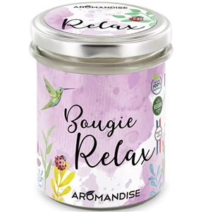 Lumanare parfumata naturala Relax, vegana, 150g Aromandise                                          -                                  106543