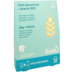 Gel de dus - sampon Sensitive bio pudra 25g, eco-refill, Biolu                                      -                                  105783