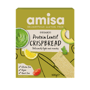 Crispbread (painici) proteice cu linte fara gluten eco 100g Amisa                                   -                                  102916