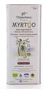 Ulei de masline extravirgin myrtoo bio 5l Stamatakos Olivegrove-                                  101267