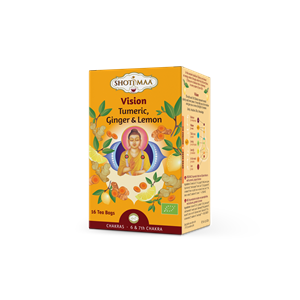 Ceai Shotimaa Chakras - Vision - turmeric, ghimbir si lamaie bio 16dz                               -                                  100842