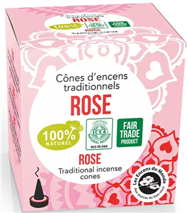Conuri parfumate naturale - trandafir, indiene, 12 buc., Aromandise                                 -                                  106523