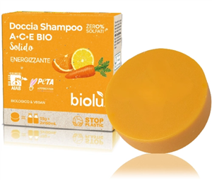 Sampon si gel de dus solid cu vitamina A, C, E ecologic 55g Biolu                                   -                                  107982