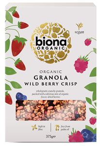 Granola cu fructe de padure, crunchy, bio 375g Biona                                                -                                  104249