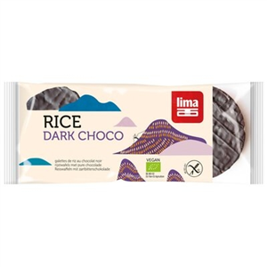 Rondele din orez expandat cu ciocolata neagra eco 100g Lima                                         -                                  102622