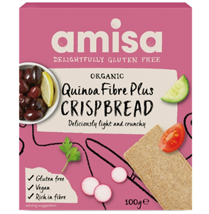 Crispbread (painici) cu quinoa Fibre Plus fara gluten bio 100g Amisa                                -                                    1487